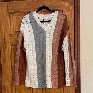 Jess Lea Knit Color Block Sweater